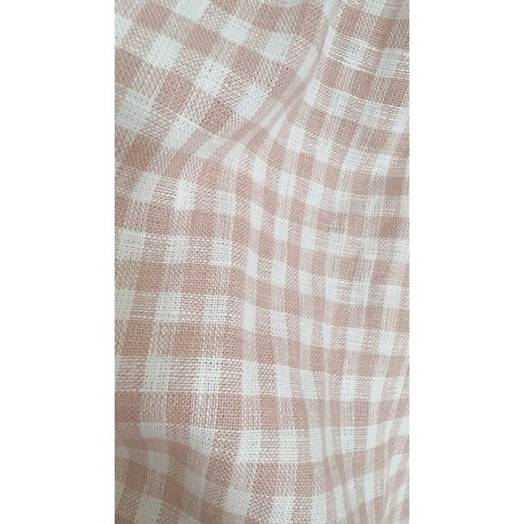 Reformation Zula Linen Dress pink check size US10 - Picture 7 of 11